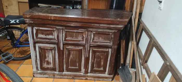 BALCÃO DE BAR ANTIGO DE MADEIRA MACIÇA