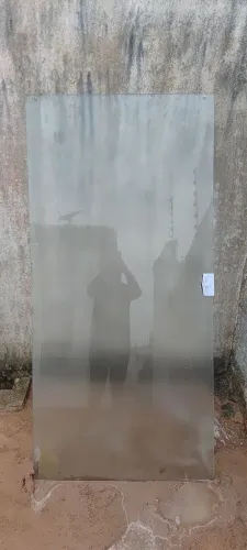Porta de vidro de correr jateada
