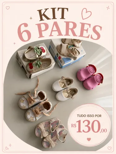 Kit calçados infantis menina