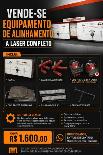 Equipamento para alinhamento a laser completo