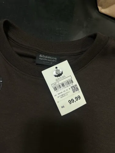 Blusa Básicos Algodão Peruano - Nova com etiqueta | Tam. G