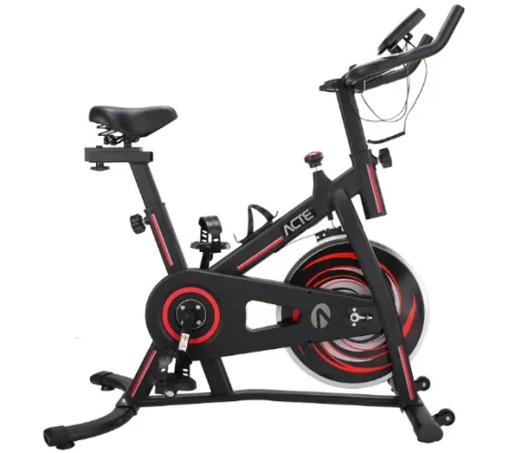 Bicicleta Spinning Preta e Vermelha E33 Acte Sports Roda de Inércia 6 kg. Não faço envio,