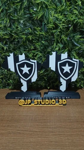 Kit com 2 Placas Decorativas do Botafogo