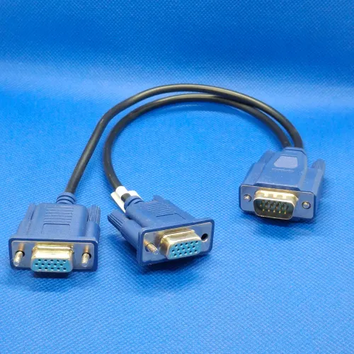 Cabo Vga Duplica Sinal Y 1 Entrada 2 Saídas VGA Macho Para Femea