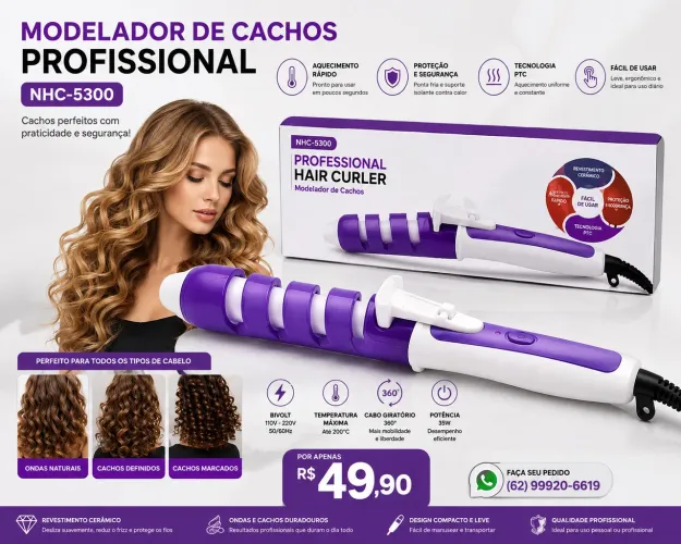 MODELADOR DE CACHOS PROFISSIONAL