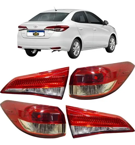 Kit Par Lanterna Traseira Yaris Sedan 2018 A 2025 Ambos Lados