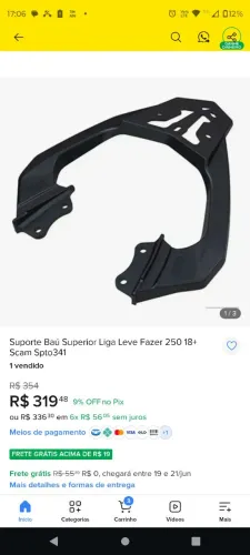 Suporte bau fazer 250