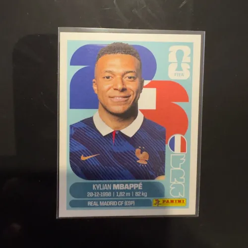 Figurinha Mbappe Borda Branca - Copa do Mundo 2026