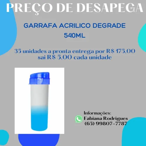 Garrafa Acrílica Degrade 540ml
