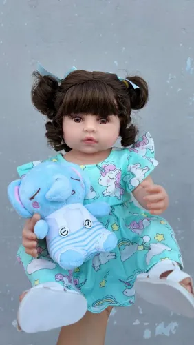 Bebê reborn vestido azul