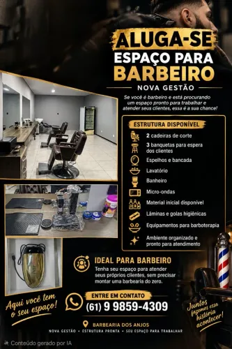 Aluga-se barbearia