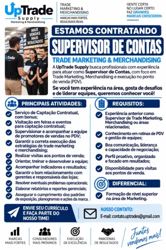 Vaga de supervisor de contas