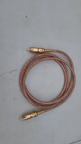 Cabo Coaxial - Subwoofer - Blindado - Dourado -1.5m