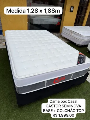 Colchão box CASAL CASTOR SEMINOVO TOP - ENTREGAMOS