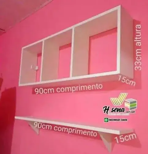 Nicho e prateleira 100% MDF