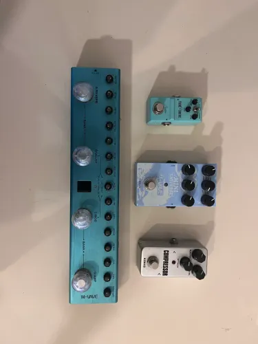 Pedaleira Guitarra M-Vave Tank G + Kokko Compressor + Rowin Overdrive + Mini Universe