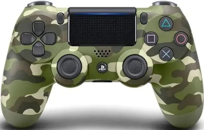 CONTROLE GENERICO CAMUFLADO VERDE DUALSHOCK4 SEM FIO PS4, PC E CELULAR