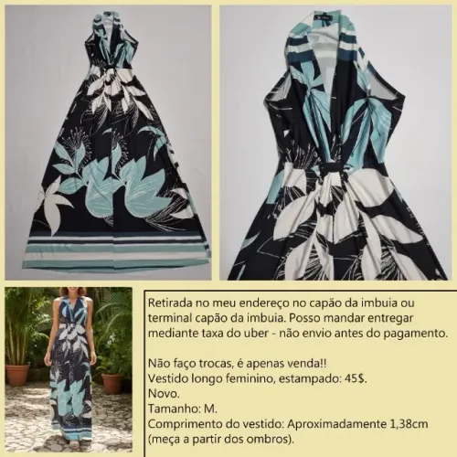 Vestido longo M novo