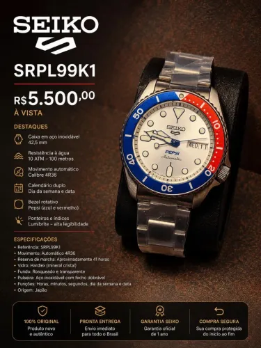 Seiko Pepsi Silver 