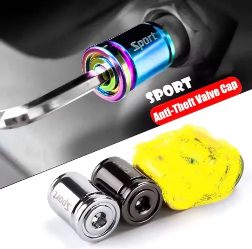 Kit 4x válvulas/pitos, cápsulas para pitos de pneus de carro/moto anti-furto