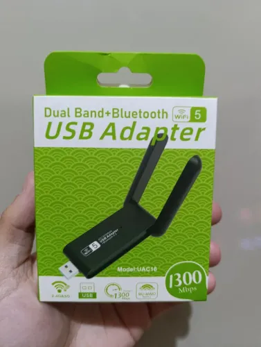 Adaptador Wi-fi-5 Dual Band,1300 mbps 2.4,5 GHz,3.0 Novo/Caixa