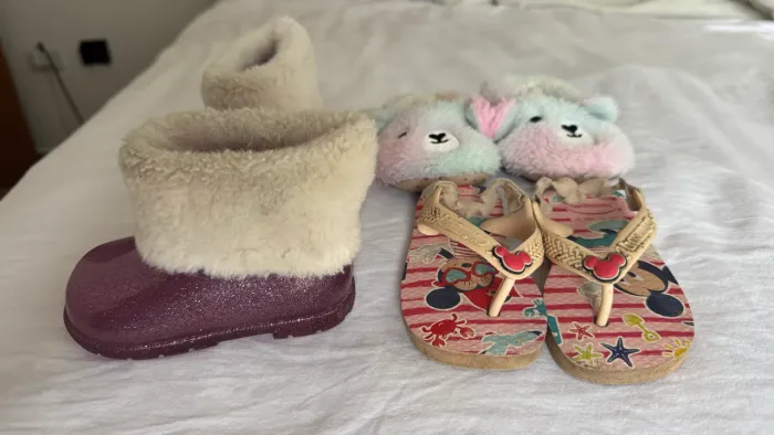 Bota chinelo e pantufa