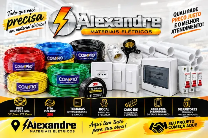 Materiais elétricos de ótima qualidade