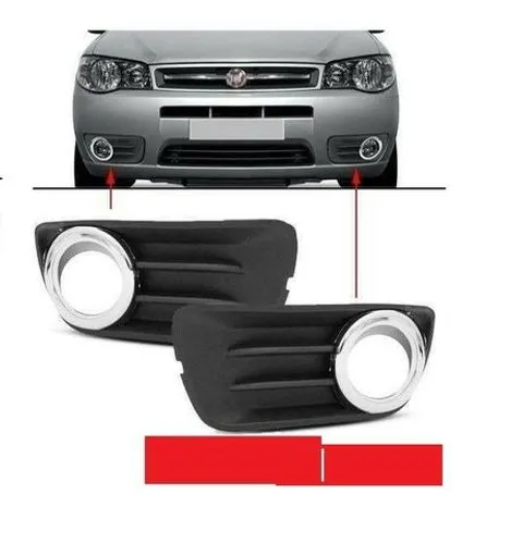 Grade Moldura Para-Choque Farol de Milha Palio 10 11 12 13 14 15 16 17 cromado pylmh unzty