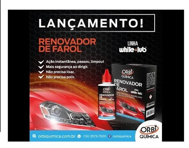Renovador limpa Líquido De Faróis Orbi Farol Novo Automotivo fácil utilização