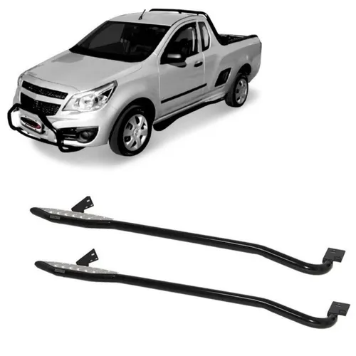 Estribo Lateral Chevrolet Montana 2011 à 2017 - Preto