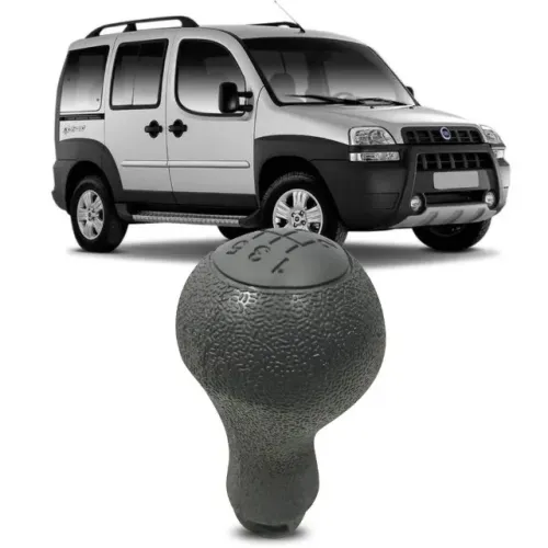 Bola de Câmbio Fiat Doblo 2002 à 2014 - Preto / Cinza Gravado - N200512 / N200511