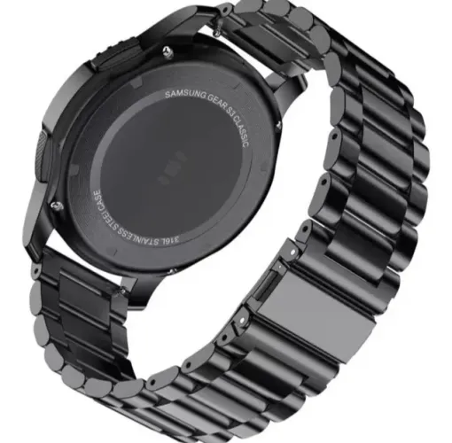 Pulseira 22mm De Inox Para Relógio Amazfit/gear3/Huawei preta