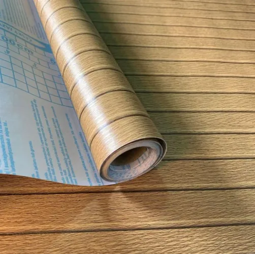 Papel de Parede Adesivo imita Madeira Ripado 5metros x 45cm 45,00 o rolo