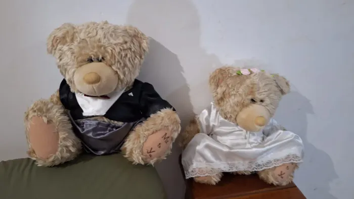 Par de Ursinhos de Pelúcia para Casamento