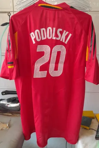CAMISA SELECAO ALEMANHA ADIDAS EUROCOPA 2004 PORTUGAL #20 PODOLSKI MADE IN PORTUGAL NOVA