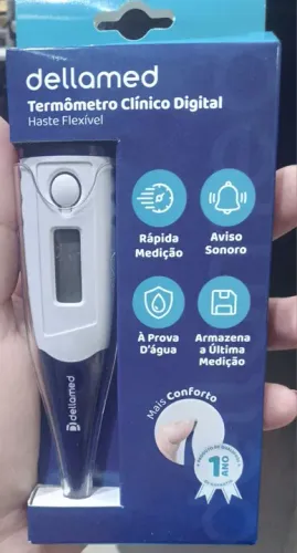 Termômetro Clínico Digital dellamed - Haste Flexível
