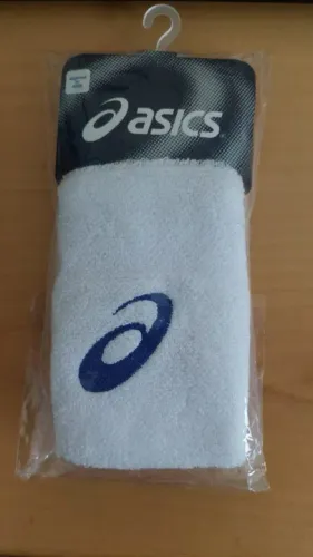 Par de munhequeira longa Asics - branca