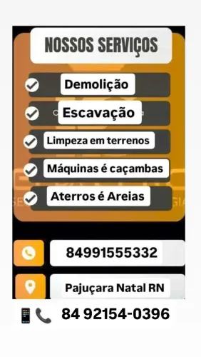 Demolição, limpezas, aterros 