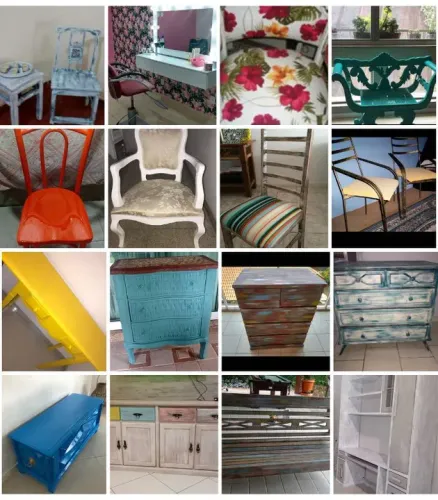Patina, laca e pintura de móveis 