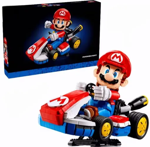 BLOCOS DE MONTAR SUPERMARIO MARIO KART 1972 PEÇAS MODELO 72037 MARCA MEGA