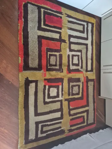 Tapete feito a mão em ponto esmirna 140 x 200 cm