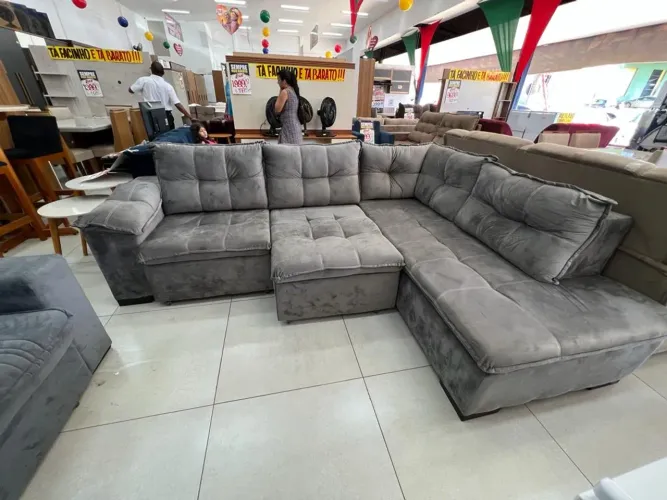 SOFÁ DE CANTO SUPER CONFORTÁVEL E ELEGANTE ( PRONTA ENTREGA EM 24 HORAS ) 