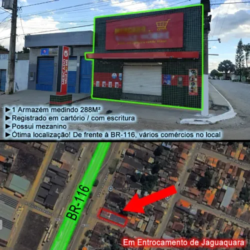 1 Armazém 288M em Entrocamento de Jaguaquara