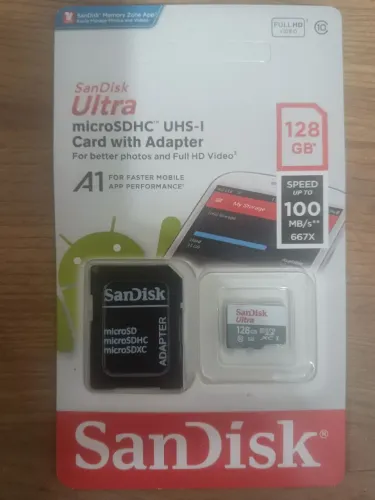 Cartão de Memória Sandisk Ultra 128GB microSDHC UHS-I