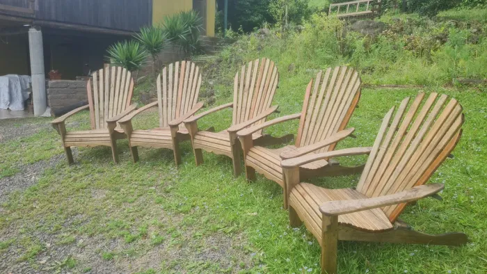 Cadeira Adirondack pavão promoção 350 reais cada