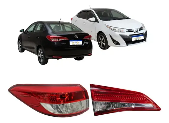 Lanterna Yaris Sedan 2019 A 2025 Canto + Tampa Par Le S/led