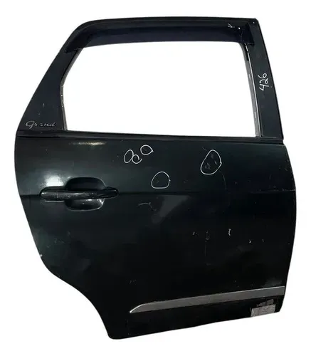 Porta Grand Siena 2019 Traseira Direita Preta Avariada