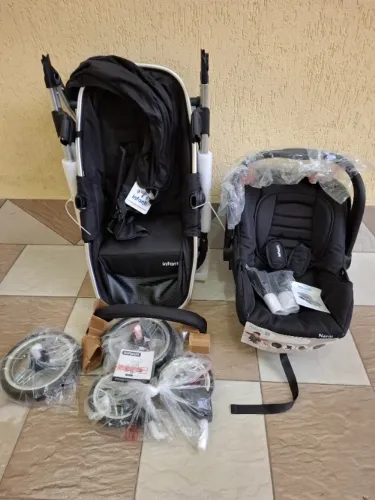[NOVO com NF] Carrinho De Bebê Infanti Epic Lite Ts Duo Onyx com Chassi Prateado