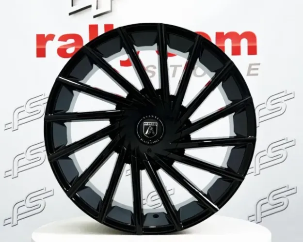 Jogo de Roda ASANTI Matar Preto Brilhante Blank - 22x9 Offset 30