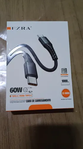 Cabo Carregador Tipo-C EZRA 60W - Carregamento Rápido e Seguro
